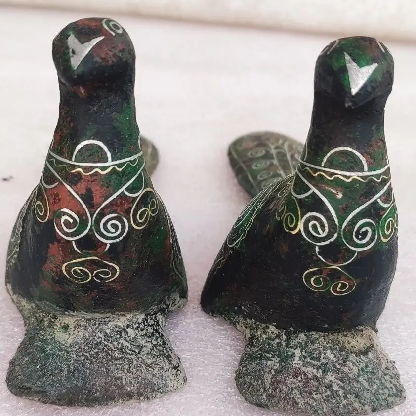

Antique Collection Boutique Bronze Gilt Silver Antique Bronze Bird Bronze Animal Ornament Old Goods