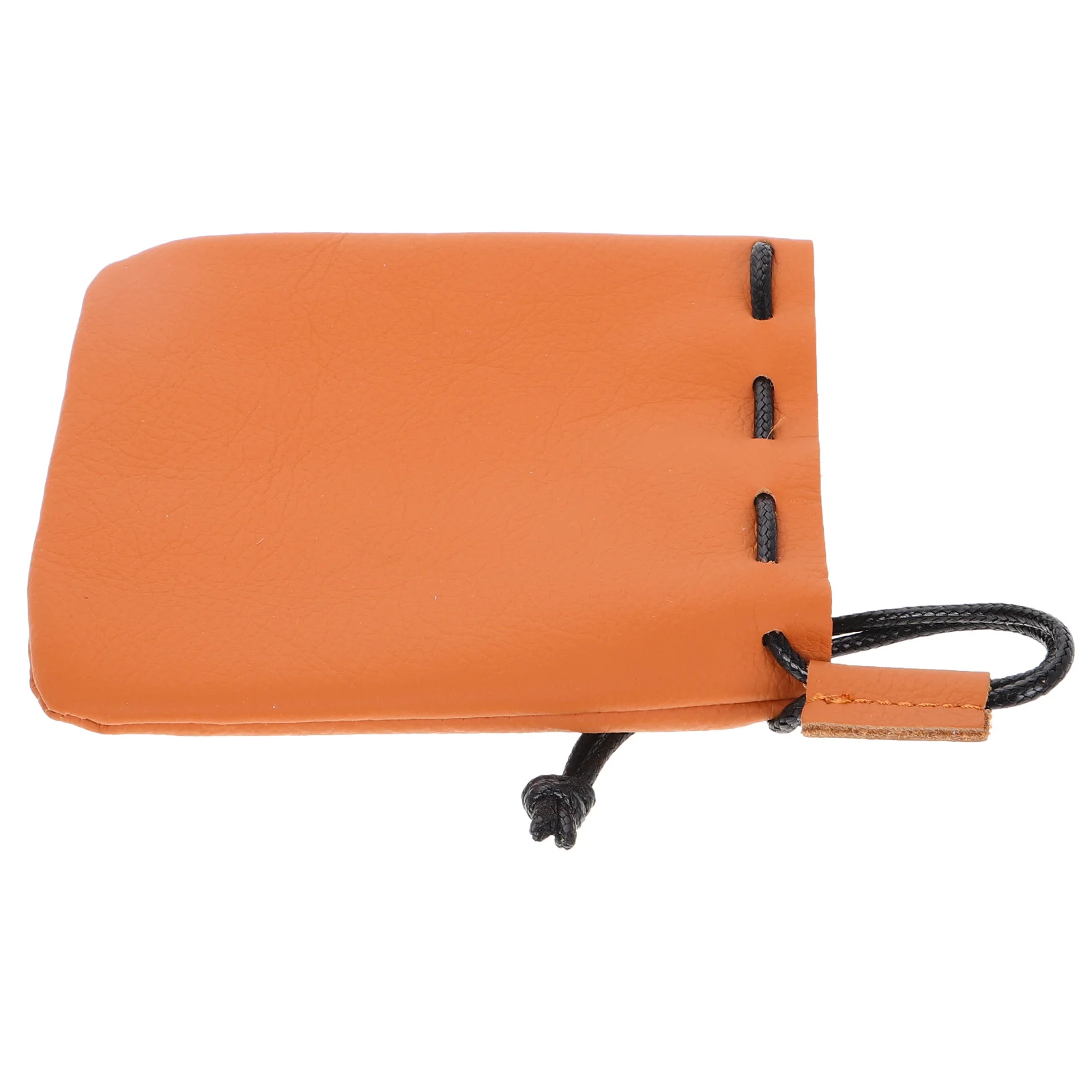 

Artificial Drawstring Coin Pouch Brown Vintage Design Small Change Holder for Men Women Multifunctional Travel Organizer