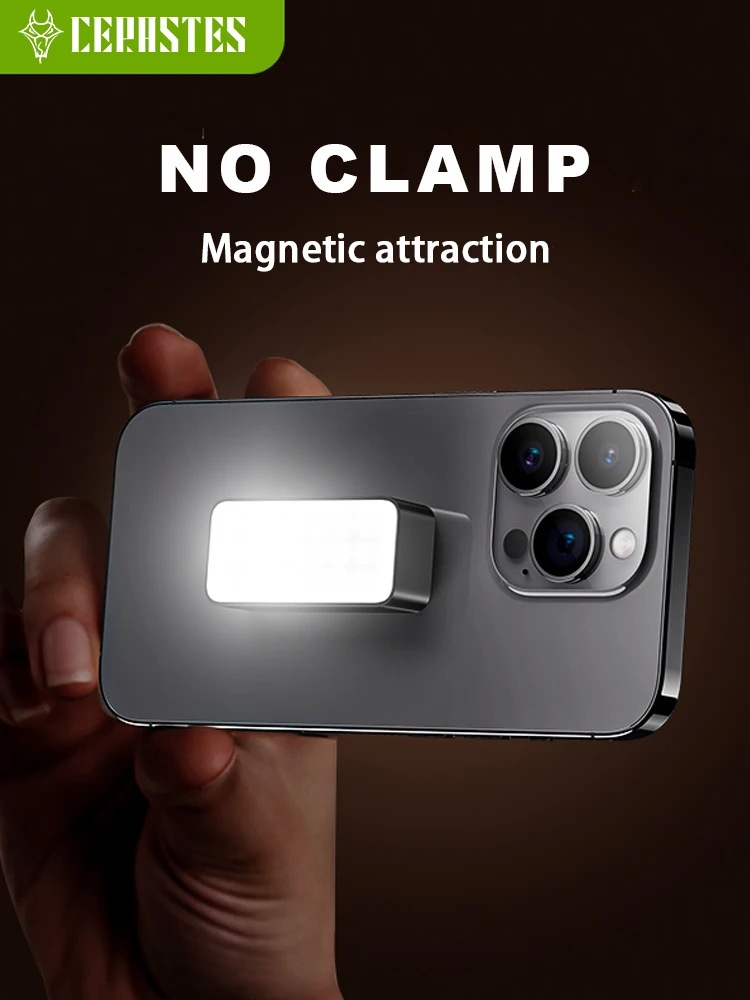 المغناطيسي المحمولة البسيطة Selfie ملء الضوء قابل للتعديل الإضاءة القابلة لإعادة الشحن المحمولة Led الفيديو الضوئي لكاميرا Tiktok المحمول باد