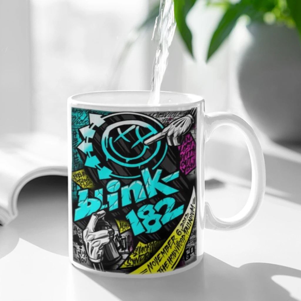 B-BLINK-182 Hot Band Free shipping 11OZ Coffee Mug Beer Mugs Tea Milk Cup For coffee Lovers Surprised Gift