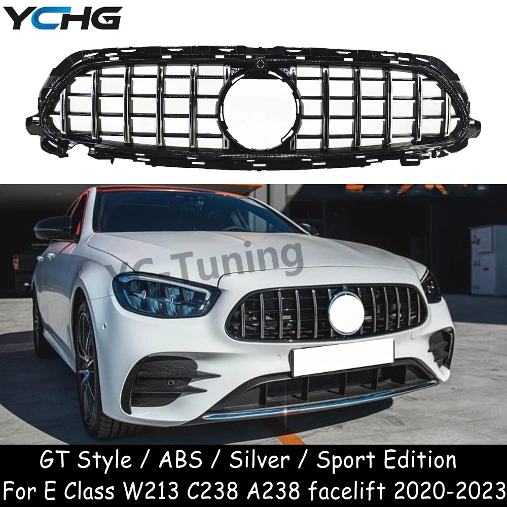 

W213 C238 GT Front Grill For Mercedes Benz E Class W213 C238 A238 Facelift E180 E200 E300 E450 Sport Edition Grille 2020-2023