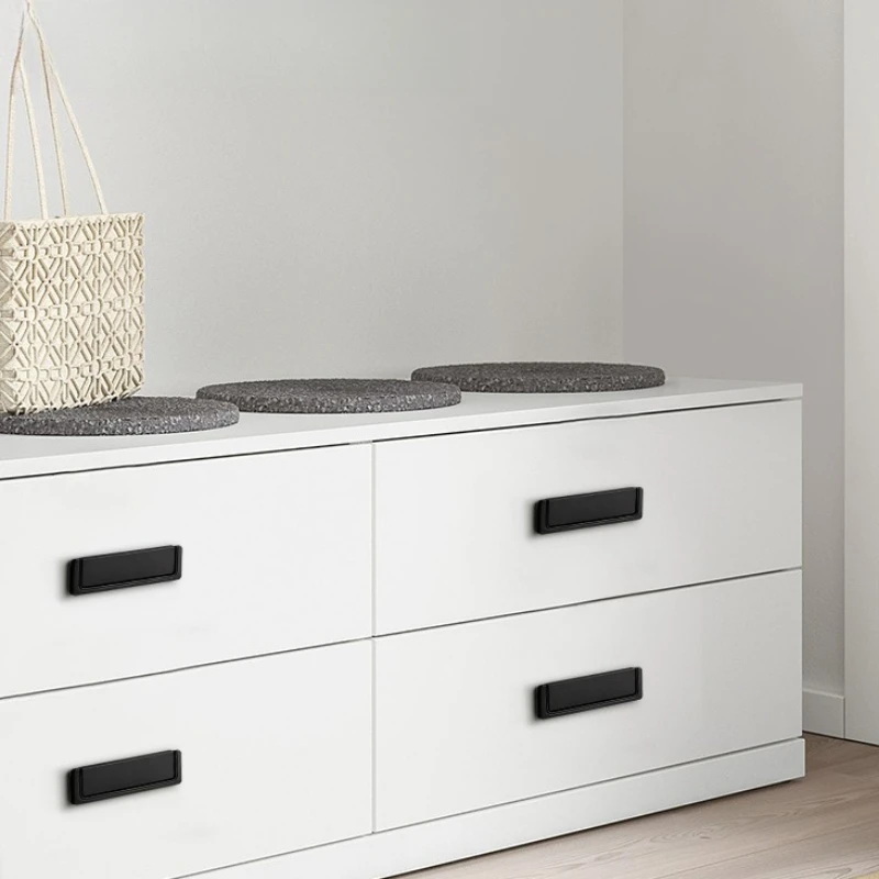 Simple Flat Concealed Buckle Drawer Cabinet Handle Invisible Gusset Furniture Hardware Aluminum Alloy Cabinets Closets Handle