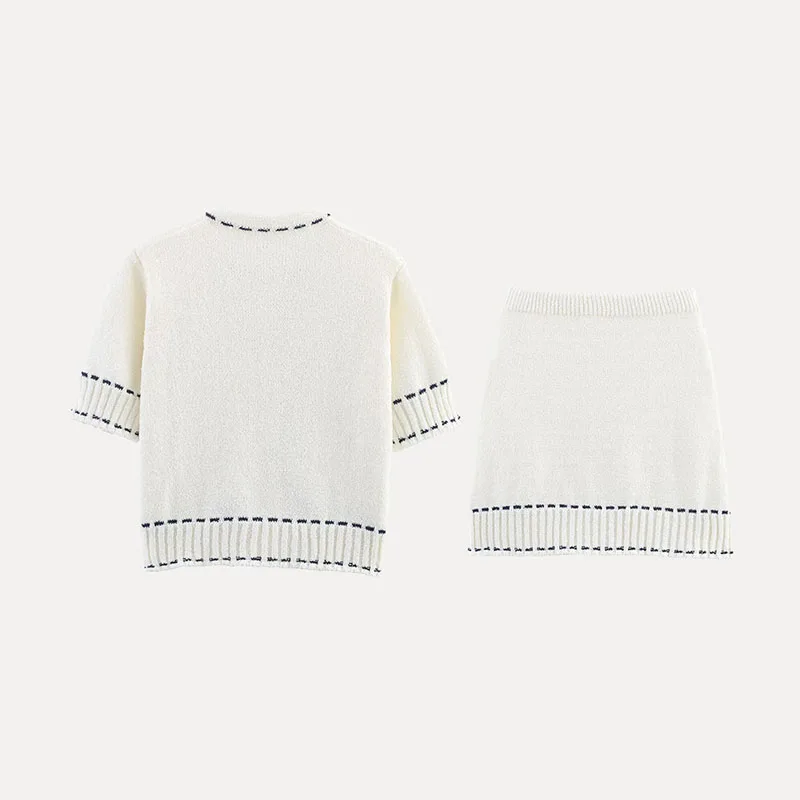 

Spring 2025 Women's Knitted Jaet with Sewn Line Design Polyester Fiber Faionable Outerwear Z Brand New Arrival