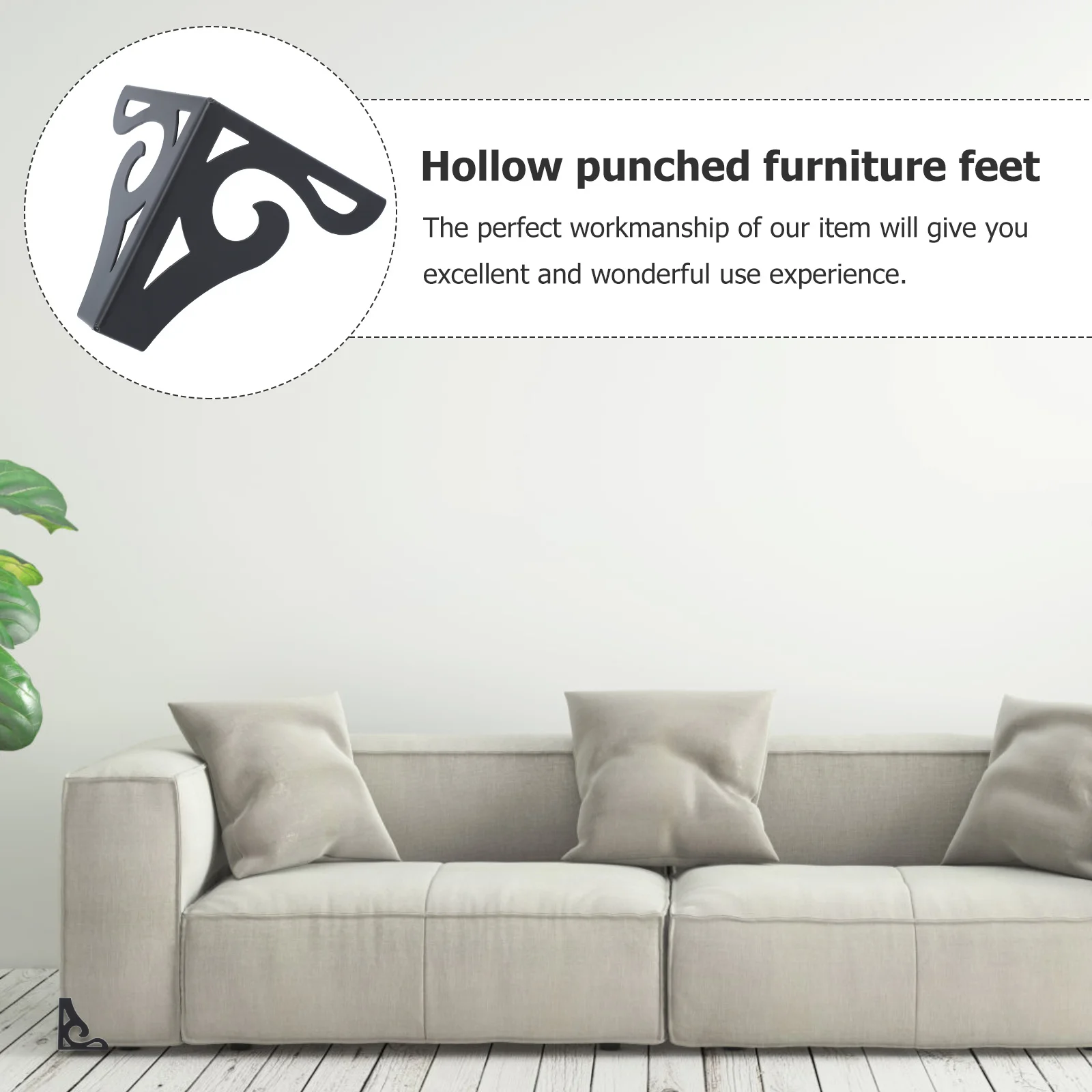 

4Pcs Iron Cabinet Legs Metal Furniture Feet Robust Design for Table Sofa Coffee Table DIY Home Renovation Iron Furniture Legs