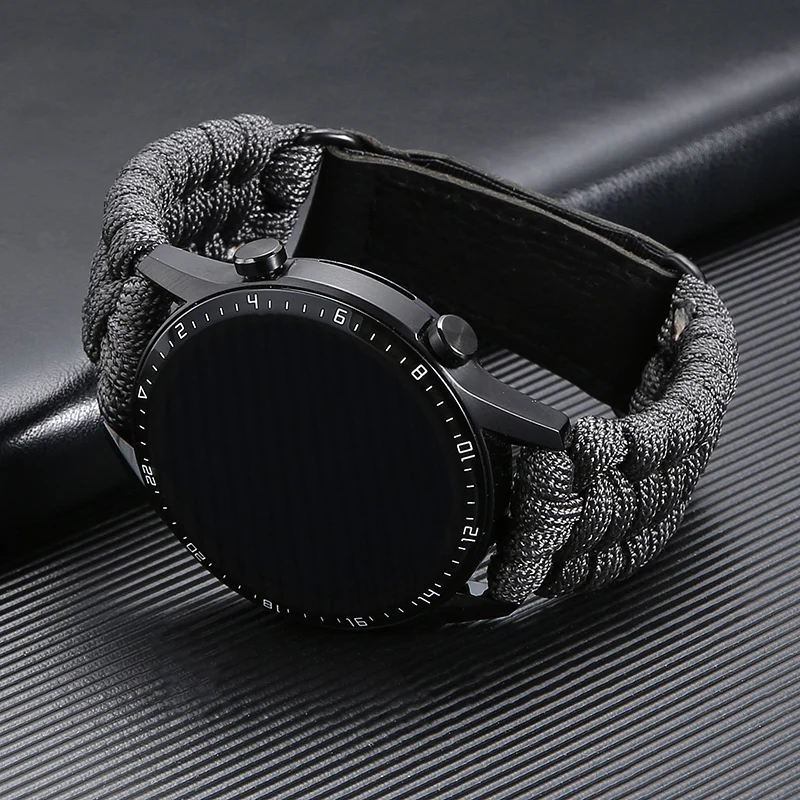 20 22mm Braided Strap For Samsung Galaxy Watch 3/4/5/6 41/45mm 40/44mm 42/46mm Band For Huawei GT3 GT 2e GT2 Nylon Rope Bracelet