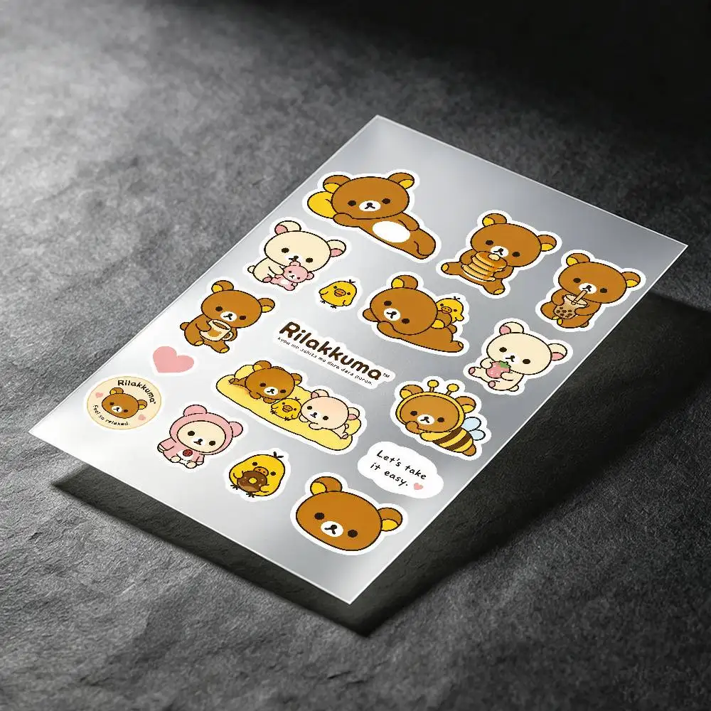 Popular Cute R-Rilakkuma Character Stickers Auto Body Bumper Windows Motorcycle Laptop Walls Vinyl Decal Car Tuning Accessories