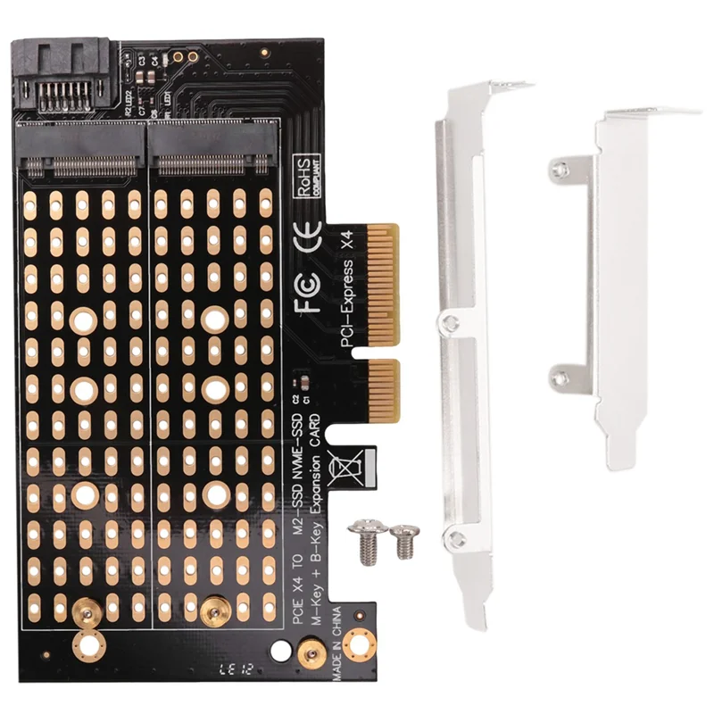 

ABT-8X Pcie To M2/M.2 Adapter M.2 Ngff To Desktop Pcie X4 X8 X16 Nvme Sata Dual Ssd Pci Express Adapter Card