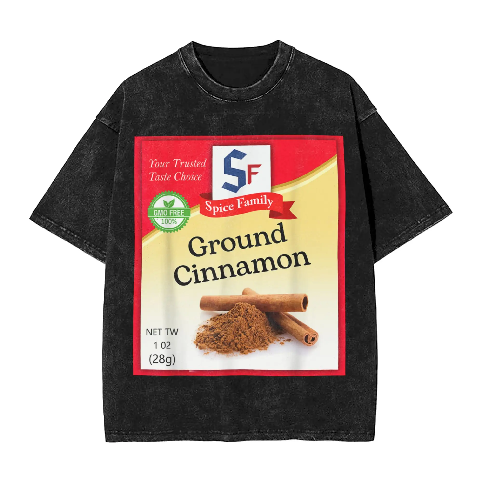

Ground Cinnamon Condiment Holiday Spice Group T-Shirts for Men Unique Cotton Tee Shirt O Neck Short Sleeve T Shirts Clothing