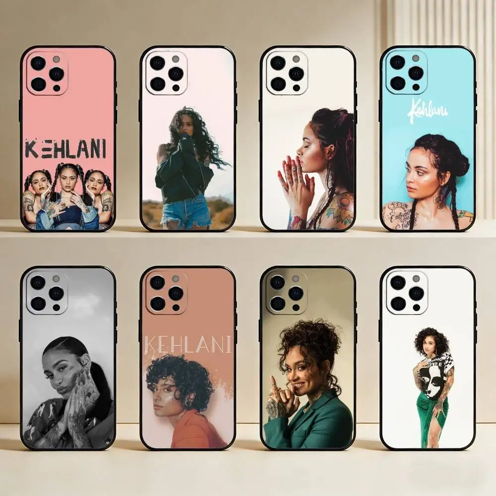 

Singer K-Kehlani P-Parrish Print Phone Case For iPhone17,16,15,14,13,12 Plus,Max Soft Silicone Black Cover