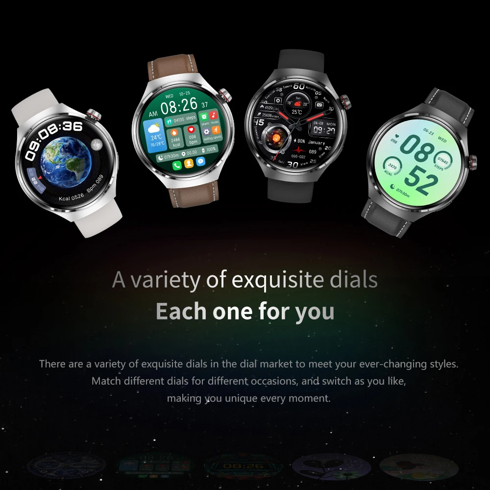 2025 New Smart Watch Heart rate Health Monitor Bluetooth Call NFC GPS Tracker IP68 Waterproof SmartWatch Men Women For HUAWEI image 4