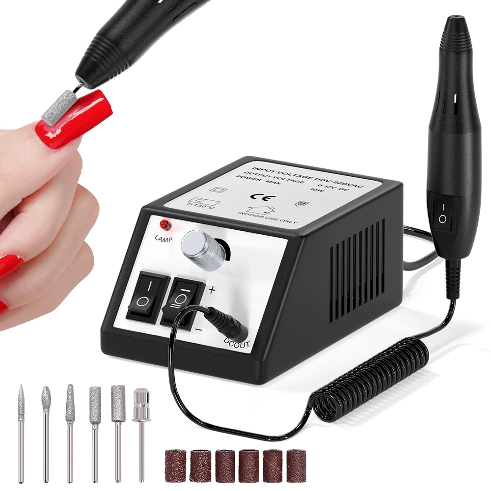 

LINMANDA Professional Electric Nail Drill Machine Set Nail Files Drill Bits Gel Polish Remover Portable Nail Polisher Equipment