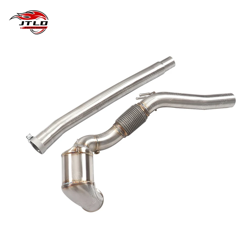JTLD 304 Stainless Steel Straight Pipe Exhaust Downpipe For VW Golf MK7R With Opf