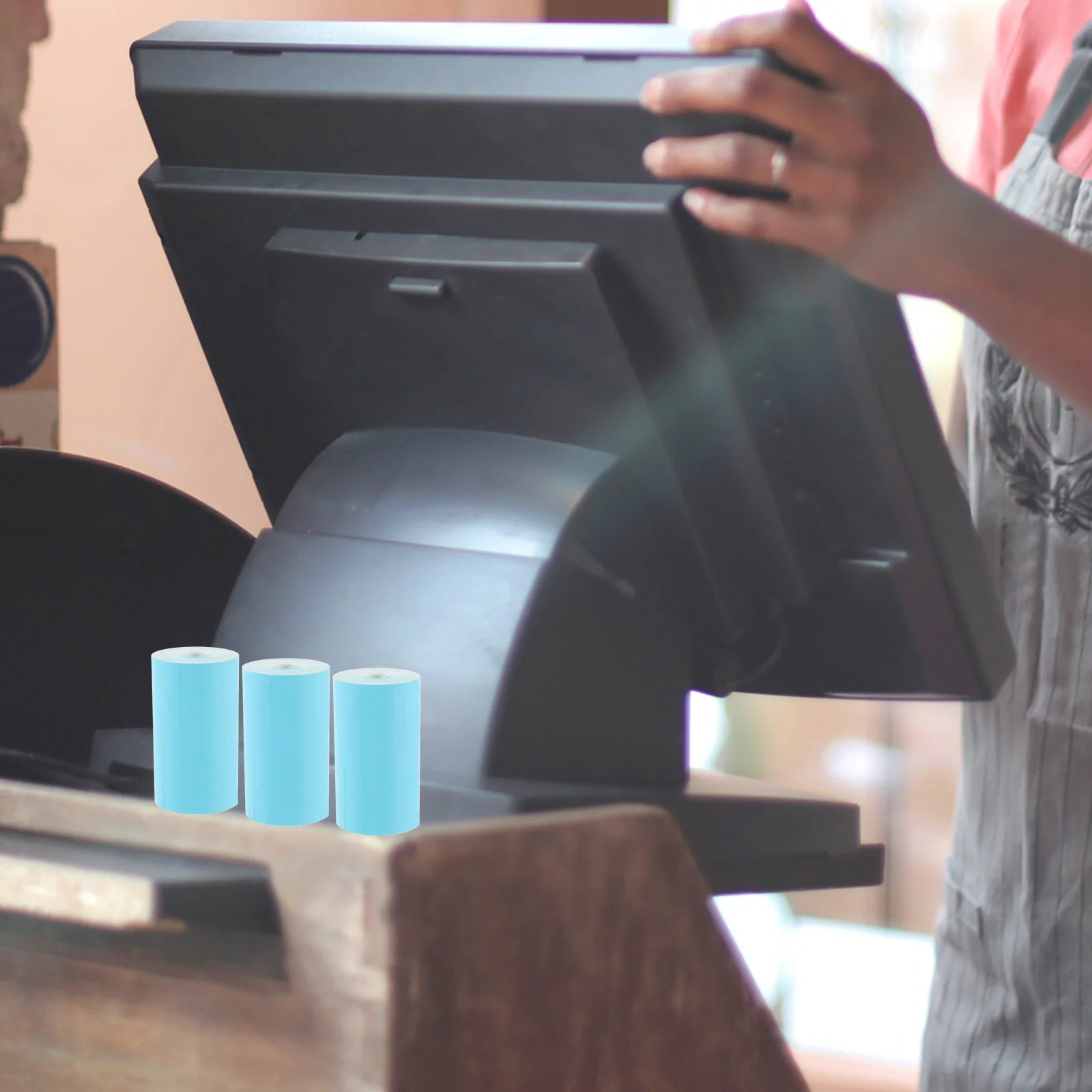 ورق الطابعة الحرارية 4 لفات خالية من الوبر مقاومة للمربى صور هش إطالة آلة الحياة متعددة الأغراض محلات السوبر ماركت المكاتب المنزلية