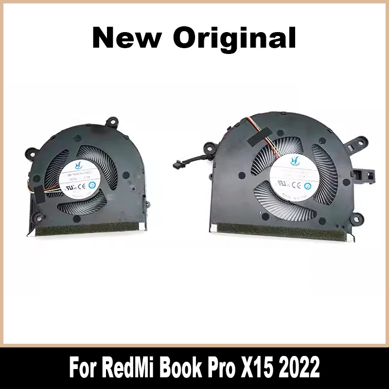 New Original For XiaoMi For RedMi Book Pro X15 2022 Laptop CPU Cooling Fan GPU Cooler Fan BN8507S5H-000P BN7508S5H-000P Tested