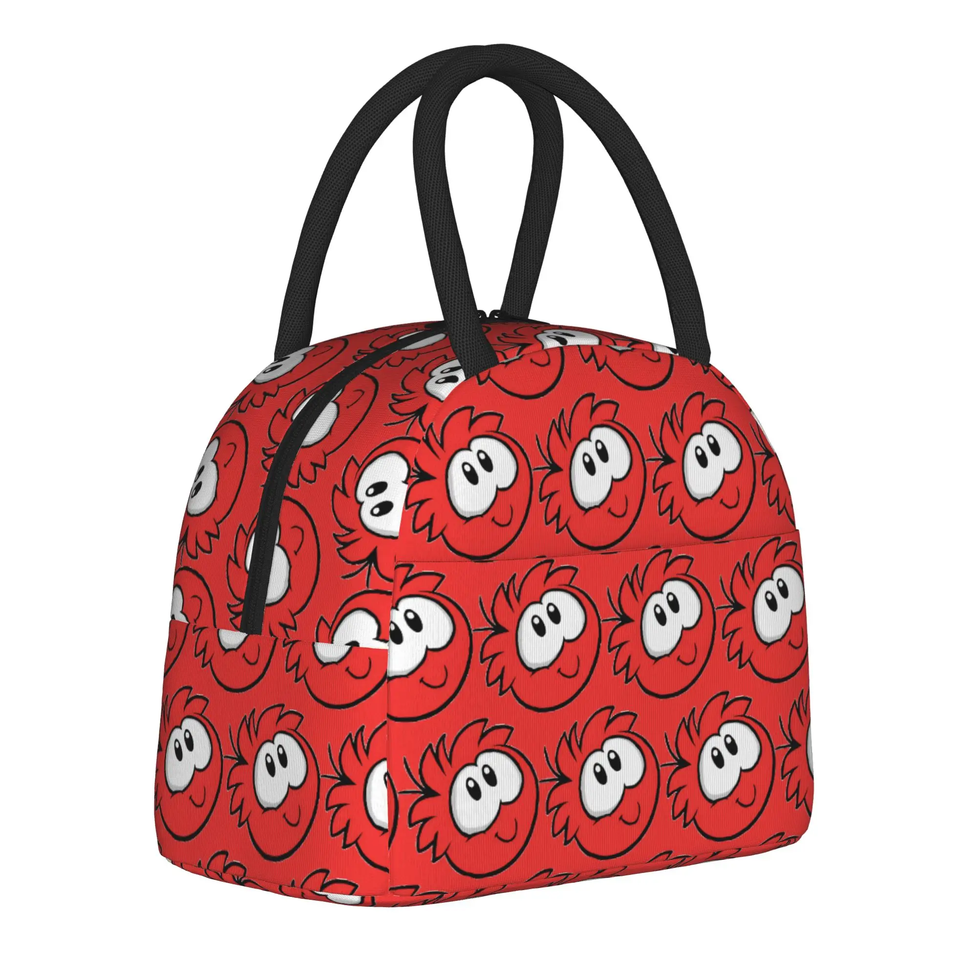 Red Puffle Club Penguin  Insulated Lunch Bags Large  Lunch Container Thermal Bag Tote Lunch Box College  Outdoor Men Women