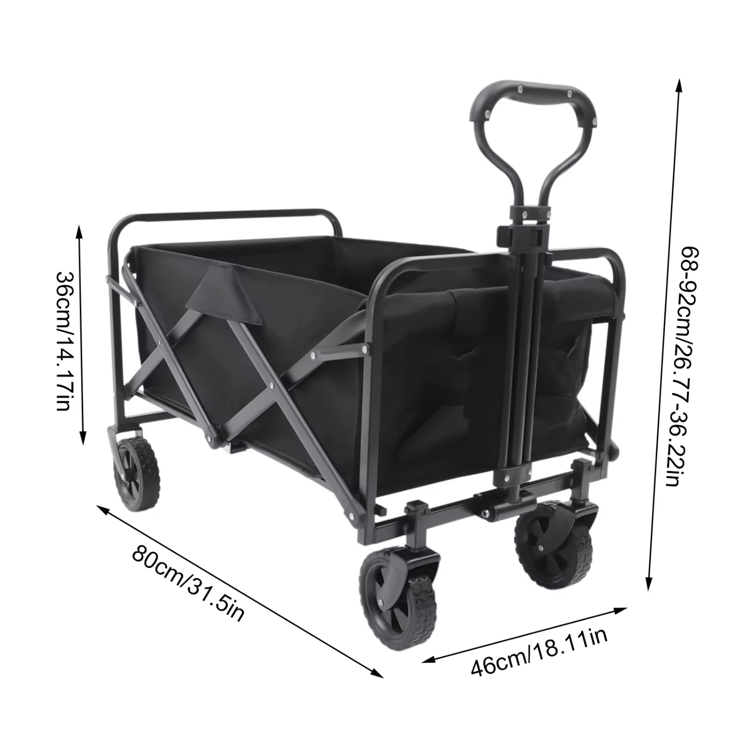 

New Collapsible Outdoor Wagon Cart Folding Camping Cart Garden Tool Utility Camping Sturdy Wagon Shopping Folding Hand Truck