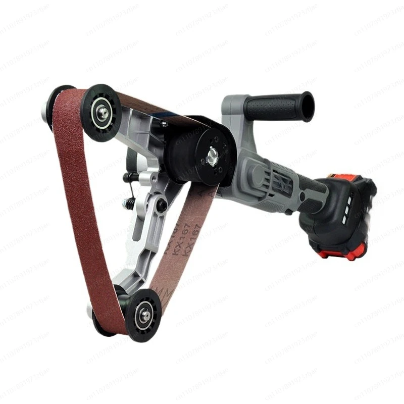 Stainless steel round tube polishing machine Electric hand-held wire drawing machine Small outer round pipe