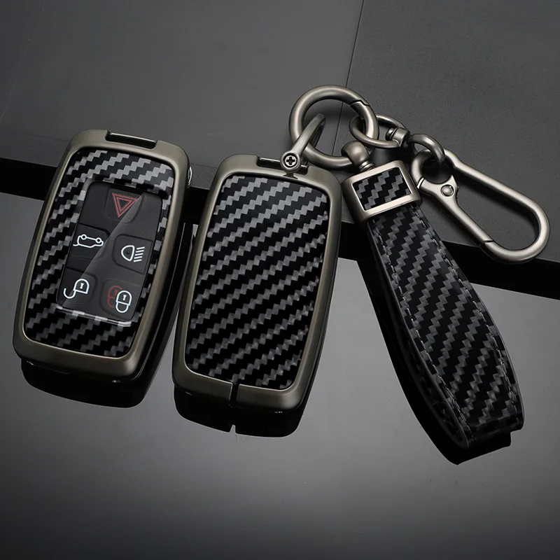 Zinc Alloy Car Key Case Cover For Land Rover Range Rover Sport Discovery 3 4 Elander 2 Evoque Accessories Shell Keychain