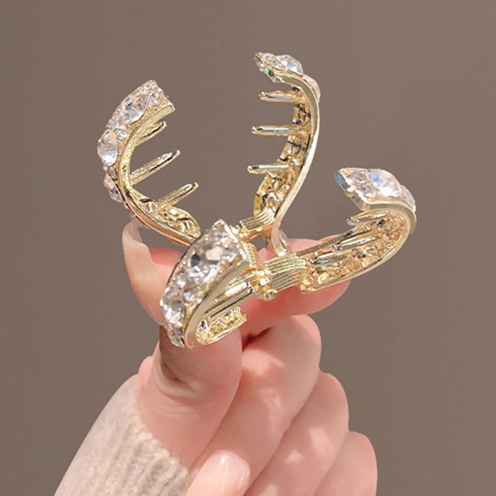 

Diamond Claw Hair Clips Rhinestone Alloy Ponytail Gripper Jaw Buckle for Women Thin Thick Hair Styling Accessories