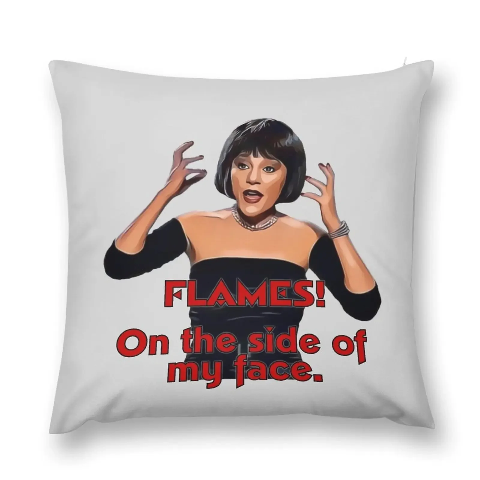 

Flames! On the side of my face. Madeline Kahn - Mrs. - White Throw Pillow luxury home accessories pillow