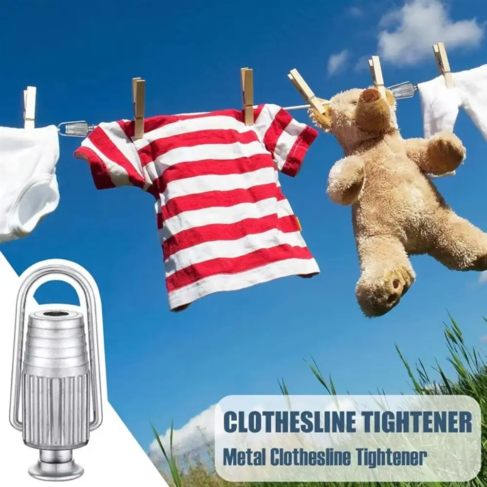 Heavy Duty Clothesline Rope Tightener Adjustable Tautness Standard Compatible Clothesline Pulley Premium Aluminium