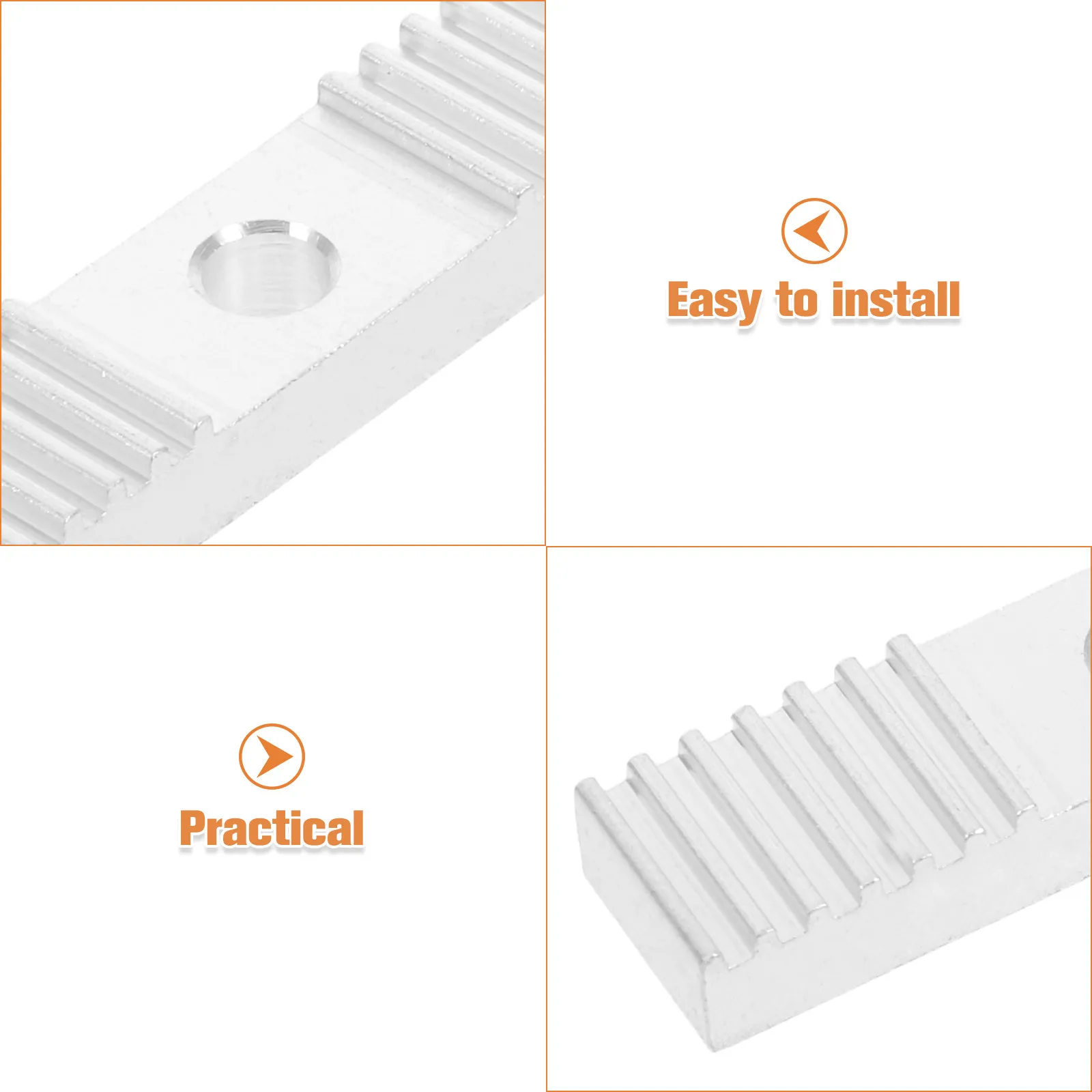 Gt2 Timing Belt Clamping Device Aluminum Gear Clamp 9x40mm for 3D Printers Timing Belt Holder Tensioner Fasteners