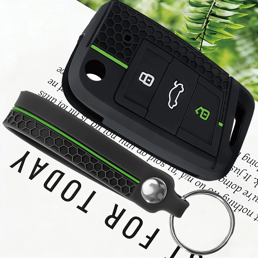 Car Key Case Cover Keychain For VW Golf GTI POLO T-Cross T-Roc Touran Tiguan for Skoda Octavia Fabia for Seat Ibiza Leon Ateca