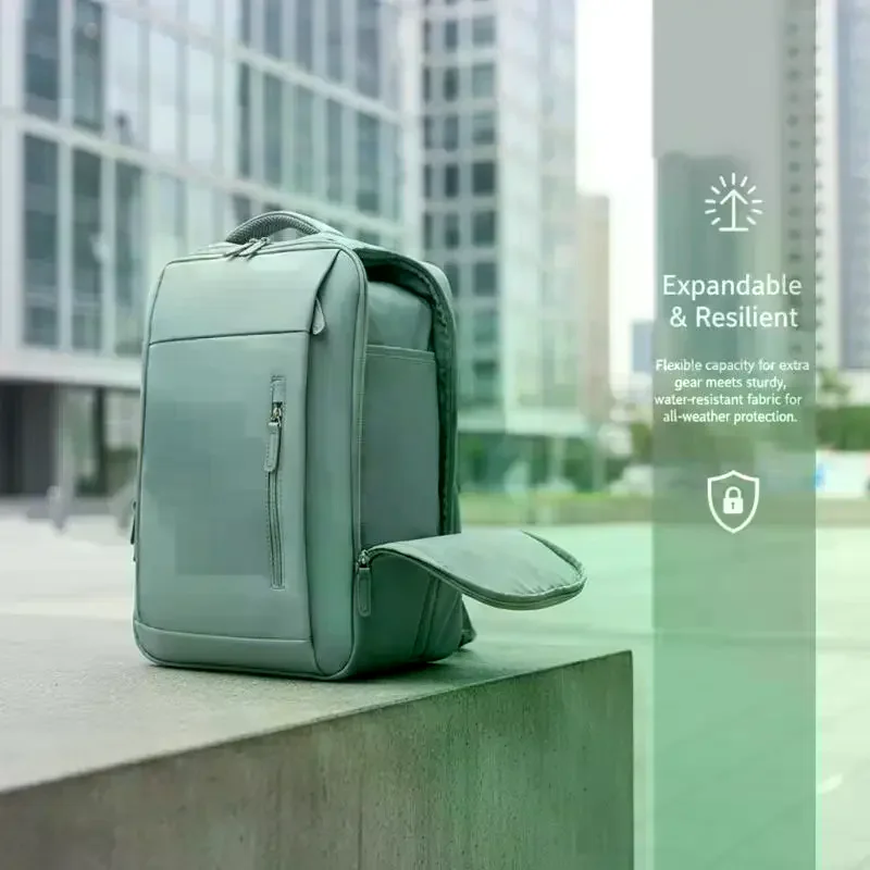 17 Inch Business Laptop Backpack Expandable Charging Travel Bag with USB Port Multi Function Luggage for Trip
