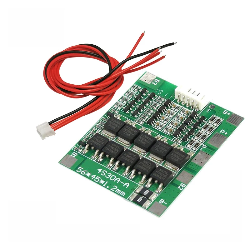 4S 30A 14.8V Li-ion Lithium 18650 Battery BMS Packs PCB Protection Board Balance Integrated Circuits