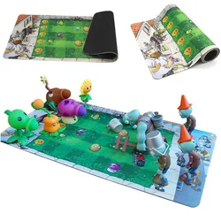 Bitkiler vs zombi 30x60cm Video oyun Mouse Pad savaş haritası Anime bilgisayar masası klavye pedi eğlenceli çocuklar için oyunlar noel hediyesi