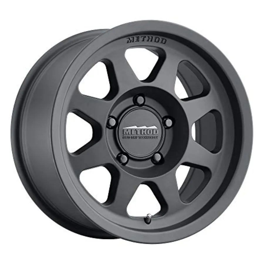 

701 Matte Black 17x9 5x5 12mm offset 4.6 Backspace