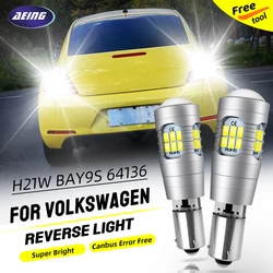 2pcs BAY9S LED Reverse Backup Lights Blubs H21W 64136 Canbus Error Free For Volkswagen VW Beetle Polo MK6 AW1 BZ1