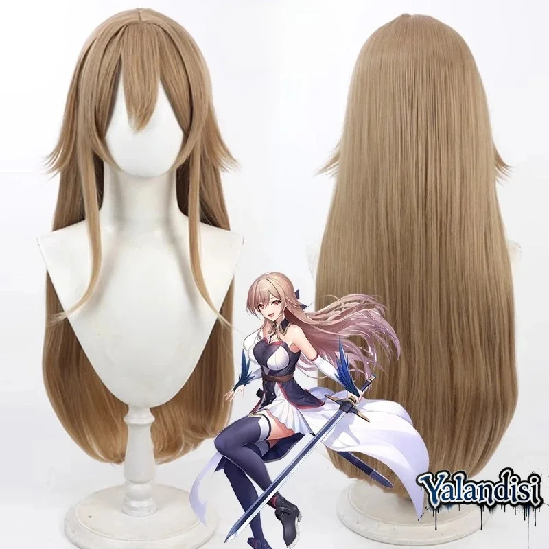 Yalandisi& Anime Heaven Burns Red Yuina Shirakawa Cos Cosplay Wig Halloween Carnival Party Prop Synthetic Hair Heat Resistant