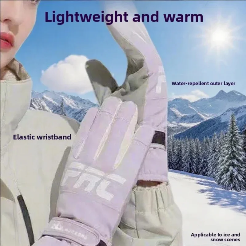 

Водонепроницаемые ветрозащитные лыжные перчатки унисекс, утолщенная флисовая подкладка, сенсорный экран, чувствительная посадка, велоспорт, сноубординг, зимние виды спорта