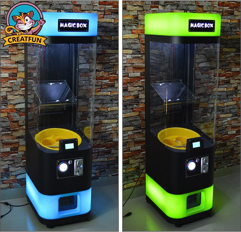 Factory wholesale coin operated magic box gashapon doll candy capsule toy vending machine