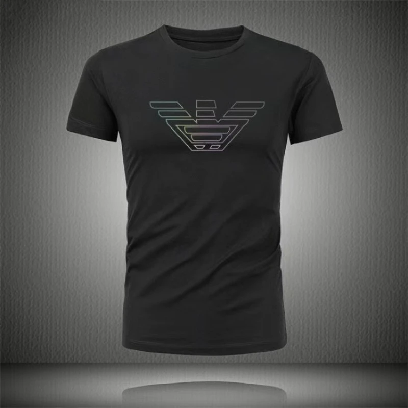 

2025 Summer new high-quality men's and women's T-shirt cotton loose short-sleeved outdoor sport top T-shirt