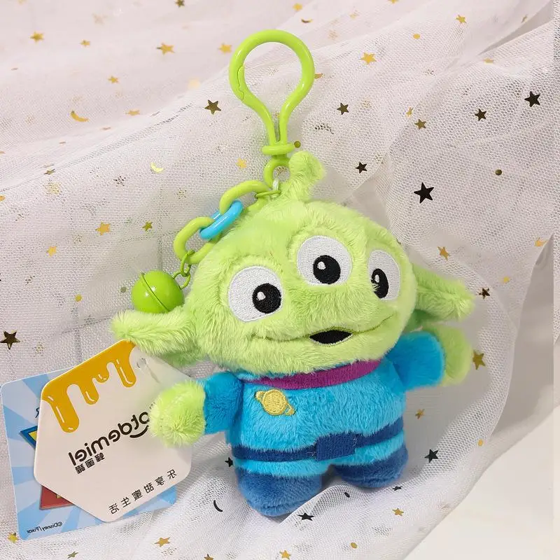 Disney Toy Story Alien Cute Kawaii Three Eyes Boy Plush Pendant School Bag Backpack Pendant Keychain Plush Toy Birthday Gift