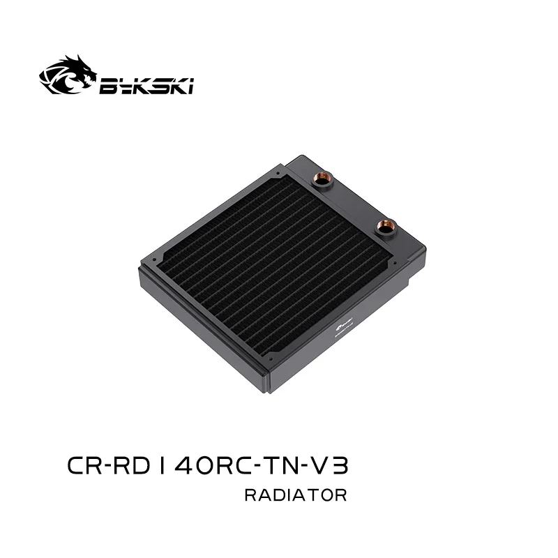 Bykski 28mm Thin Radiator Copper 140/280/420,1 Layer 16 Waterways/ 14 FPI/ 140mm Fan Computer Water Cooling Liquild Cooler Row