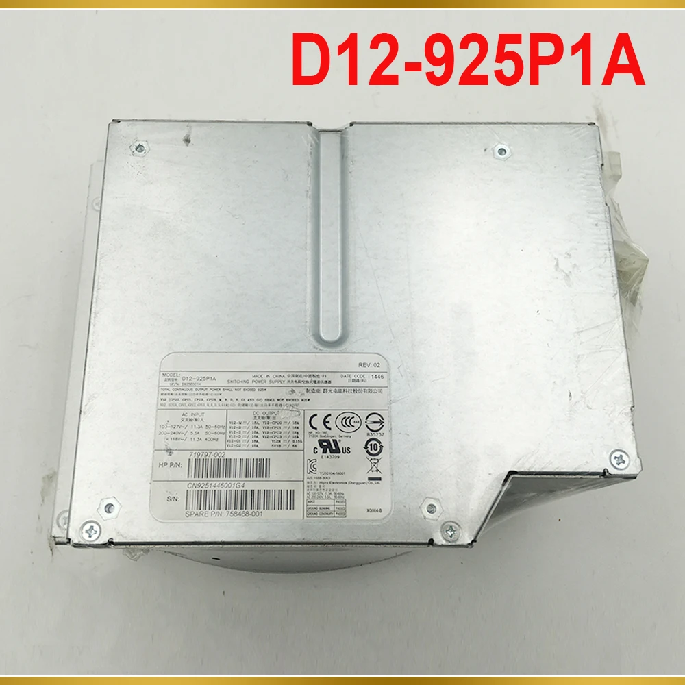 For HP Z640 WS Workstation Power Supply 719797-002 758468-001 925W D12-925P1A