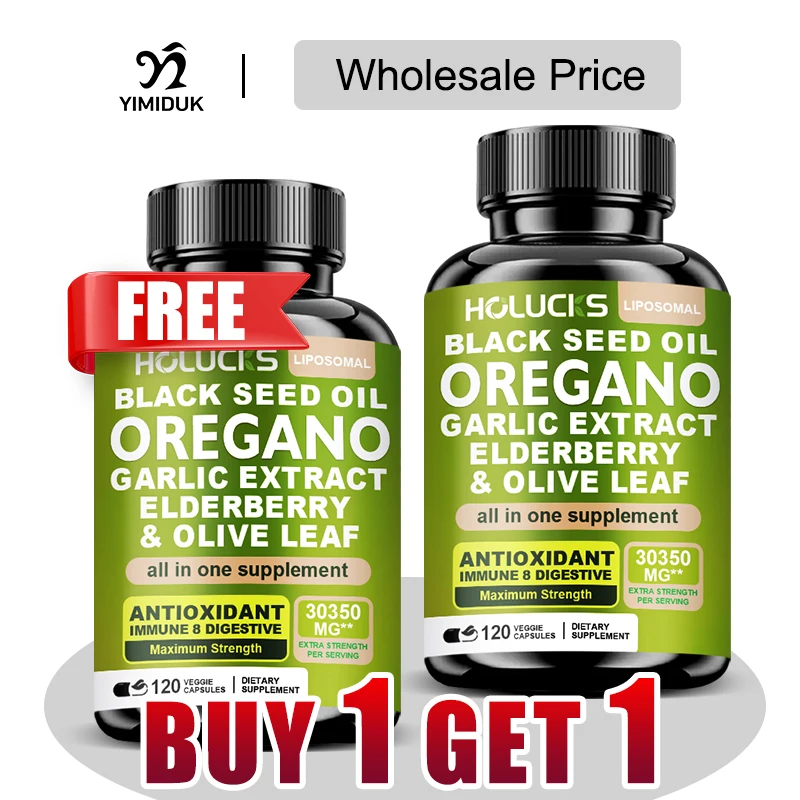 

Buy 1 Get 1 Free! Natural Oregano Oil Supplement, for Anti-Inflammatory, Antioxidant & Overall Wellness, Gut Health, Vegan