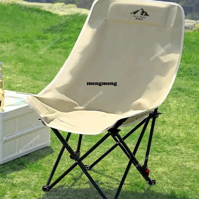 X188 Moon High Weight Capacity Folding Chair Back Support Travelling Camping Beach Folding Chair Fishing Relaxing Silla Furnitur