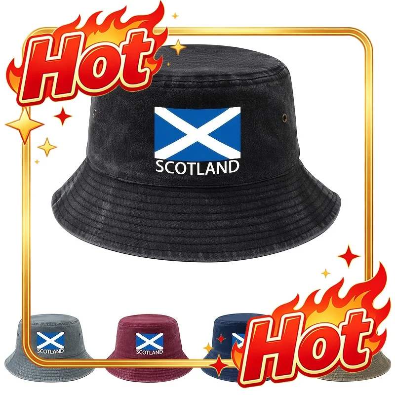Custom SCOTLAND Fisherman Hat, Stylish And Versatile Unisex Bucket Hat, Lightweight Outdoor Hat, Perfect For Truck Drivers