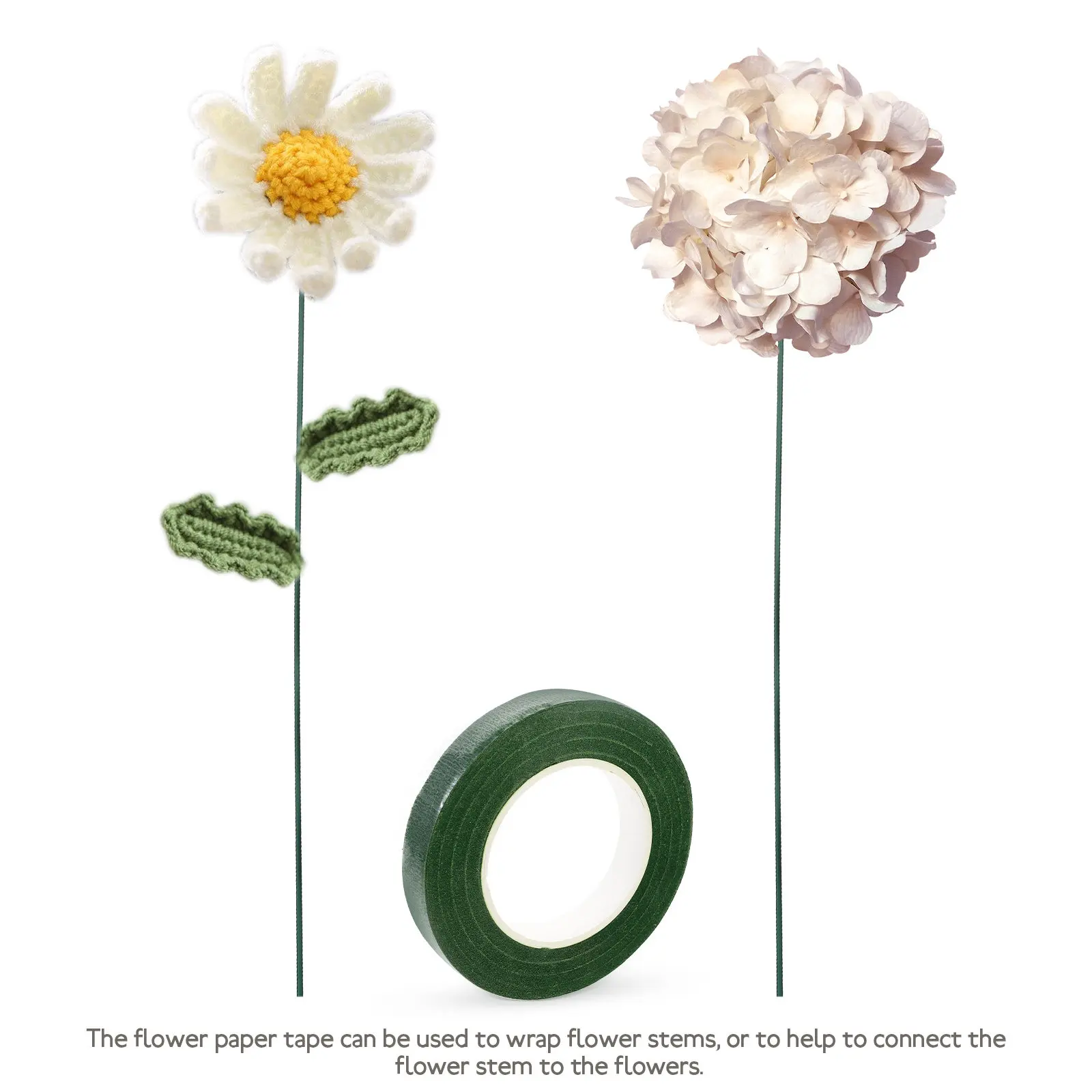 

Набор для создания цветочных композиций: проволочные стебли для цветов и бумажная лента для самостоятельного изготовления искусственных букетов, декора для свадеб и вечеринок, рукоделия