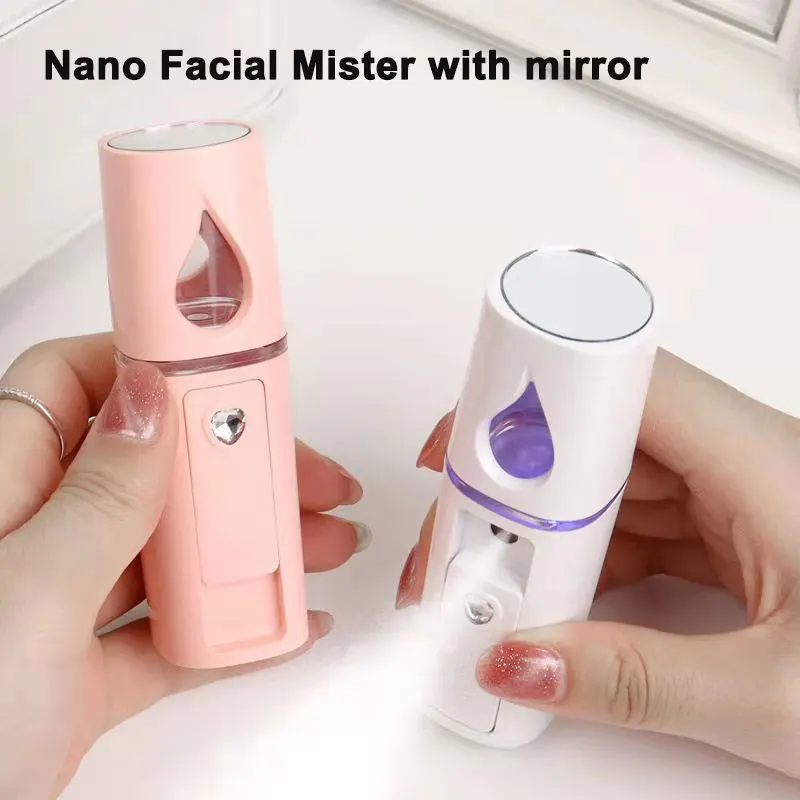Mini Nebulizador Facial Hidratante Portátil, Umidificador de Ar 20ml, Dispositivo de Beleza para Firmar a Pele, Pacote com 1/3 Peças
