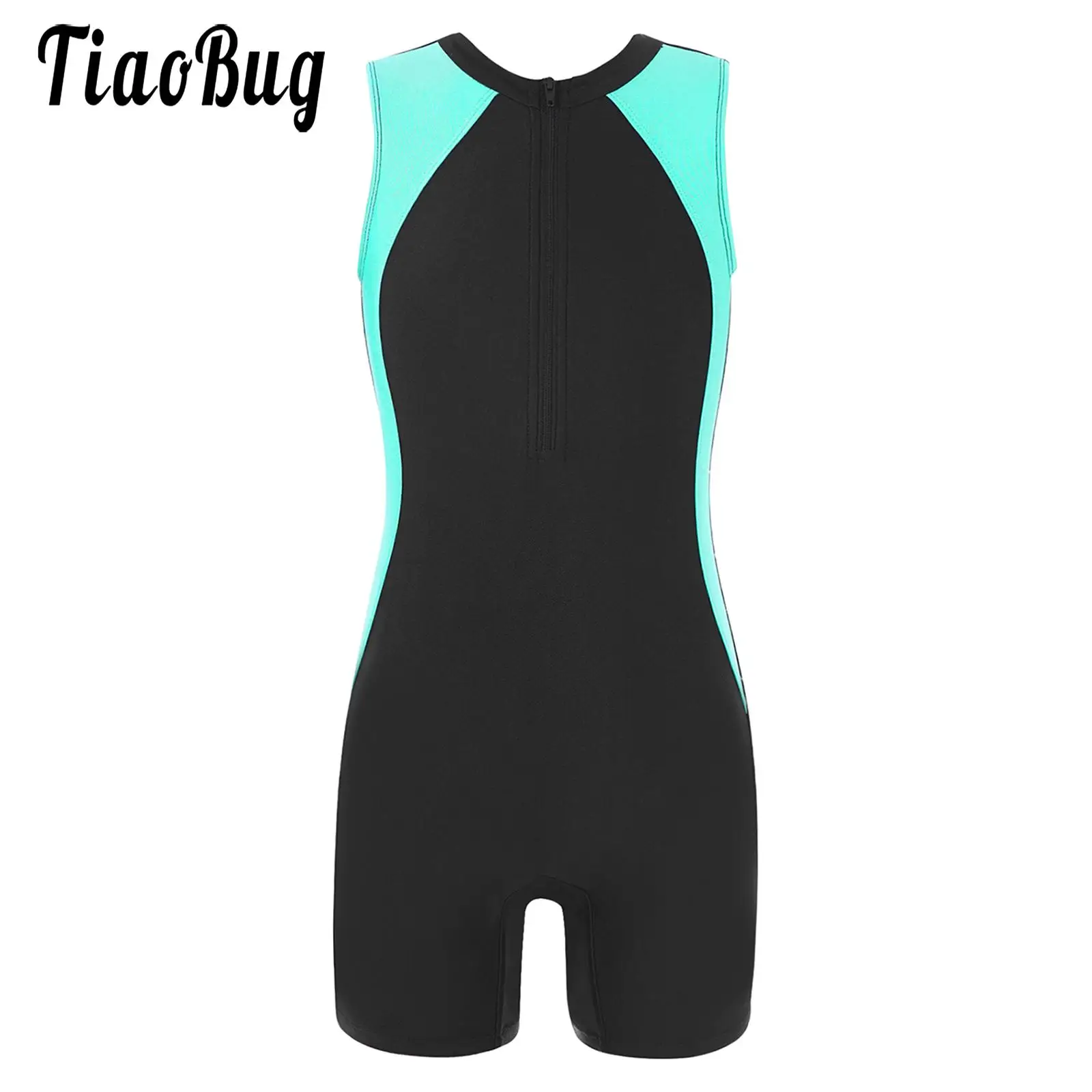 Kids Girls One Piece Swimsuit Sport Bathing Suit Swimwear Racerback Water Sports Training Swimwear Diving Suit UV Protection