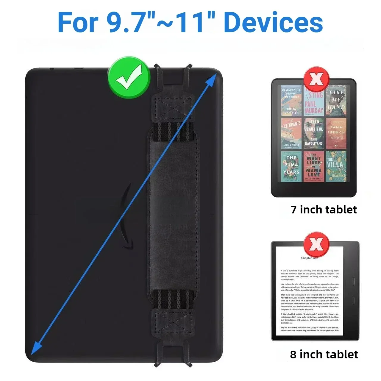 2-IN-1 For Redmi Pad 2 (2025) 11" Tablet PC Clear TPU Shockproof Back Cover Case + Security Hand Strap (Black)