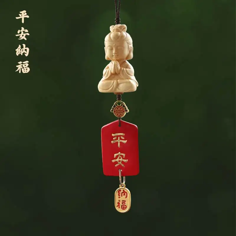 Little Buddha Guanyin Car Rearview Mirror Pendant High-End Creative Goddess Style Pendant For Safety Hanging Decora Safe Chamrs