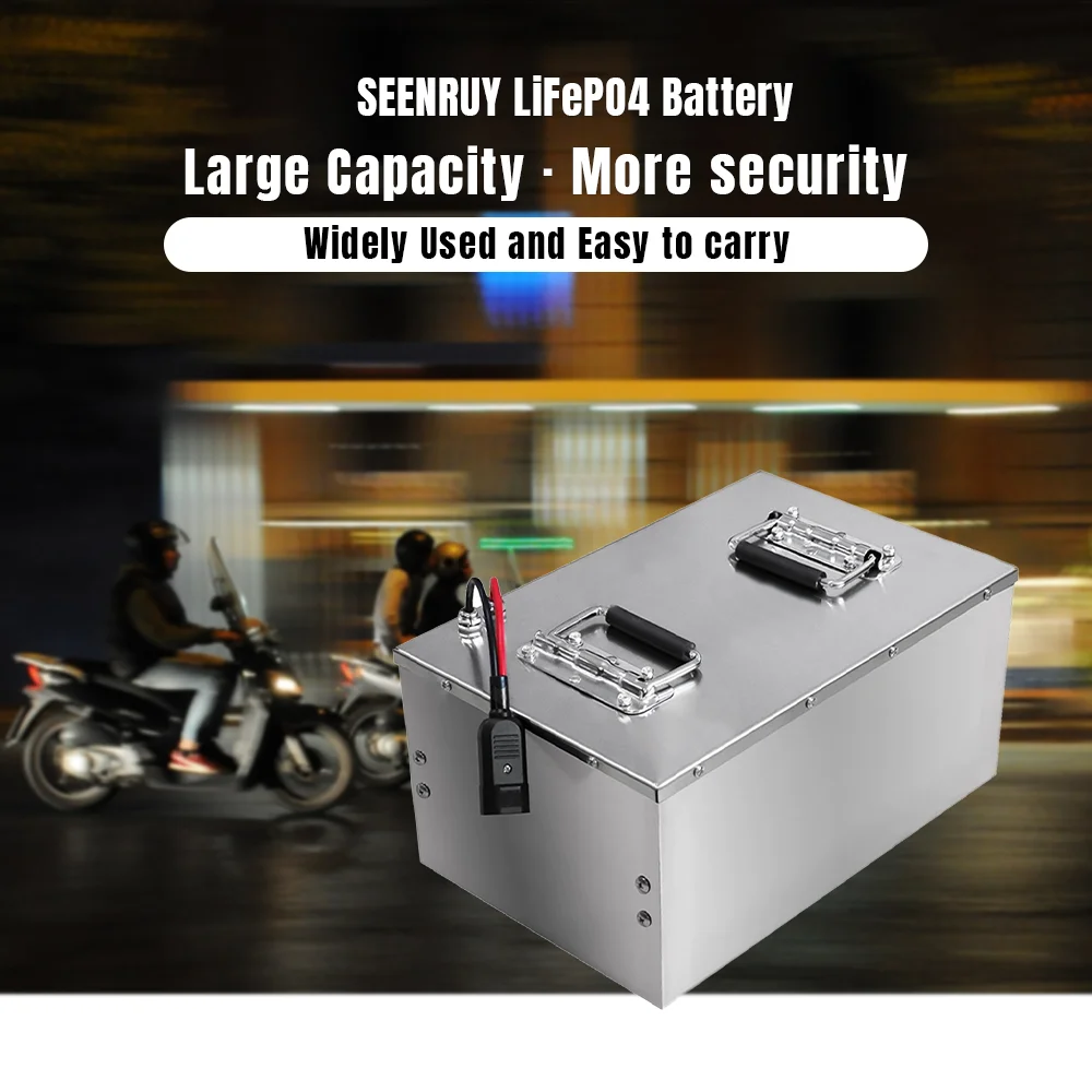 48V 50AH LiFePO4 Battery Pack Lithium Iron Phosphate Bulit-in BMS Rechargeable Battery For Boat Motor Solar Electric motorcycle