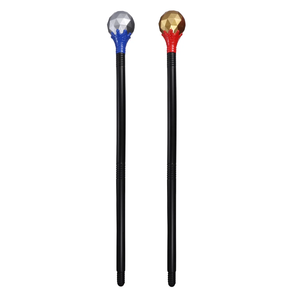 

2Pcs Halloween Cosplay Scepter Plastic King Hand Stick Funny Party Masquerade Round Head Wand Props Stage Prop Ornament