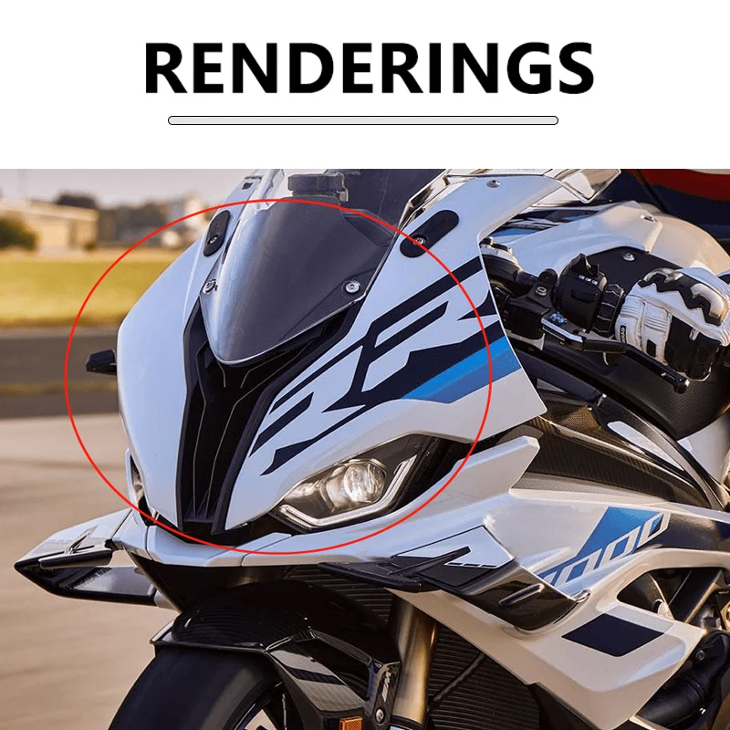 Motorcycle for BMW S1000RR S1000RR 2019 2020 2021 2022 2023 2024 ABS Carbon Fiber Color Headlight Air Intake Cover Front Fairing